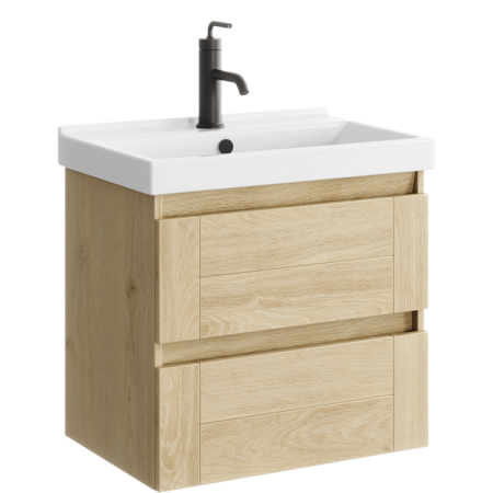 AQWELLA Astrid подвесная тумба под умывальник 60,5 см, цвет дерево светлое